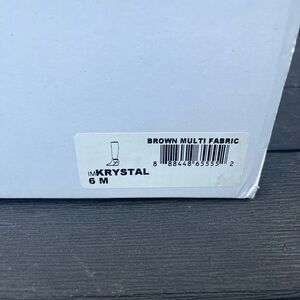 Womens boot dress/ casual stretch material at the top and leather on the bottom